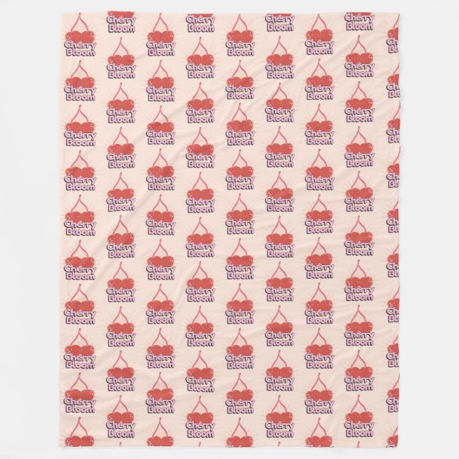 Cherry Bloom Fleece Blanket (Vorderseite)