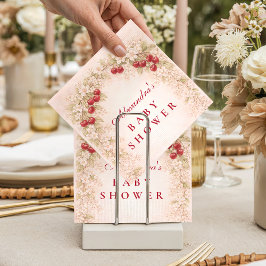 Cherry Bloom Floral Baby Shower Serviette