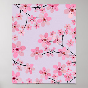 Cherry Blossom 06 Lavendel Poster