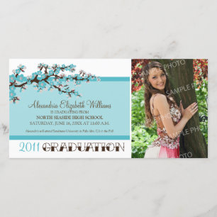Cherry Blossom Abschluss Announcement (aqua) Ankündigung