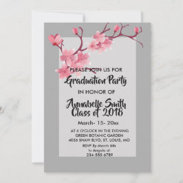 Cherry Blossom Abschluss Einladung