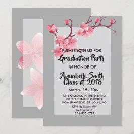 Cherry Blossom Abschluss Einladung