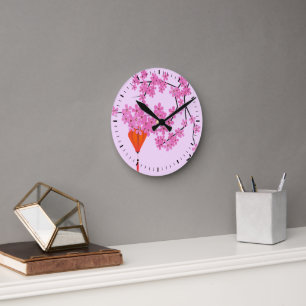 Cherry Blossom Acrylmauer Runde Wanduhr