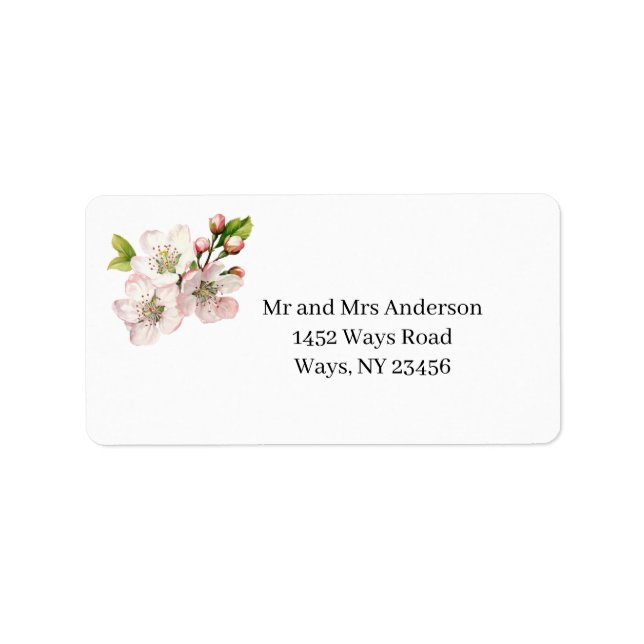 Cherry Blossom Address Label Adressaufkleber (Vorne)