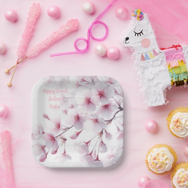 Cherry Blossom als Personalisiert Pappteller (Party)