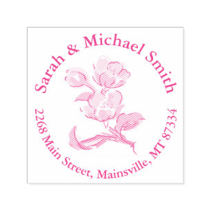 Cherry Blossom Aquamarin Retro Vintage Babydusche Permastempel