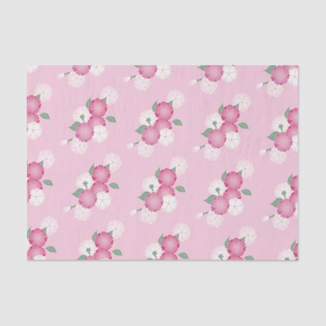 Cherry Blossom (Background Color Changeable) Tissu Seidenpapier (Vorderseite)