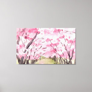 Cherry Blossom Baumkonzept Kunst, Dichtung und Mus Leinwanddruck
