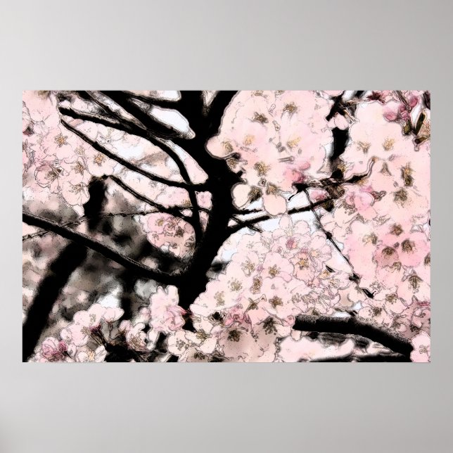 Cherry Blossom bearbeitet Poster (Vorne)