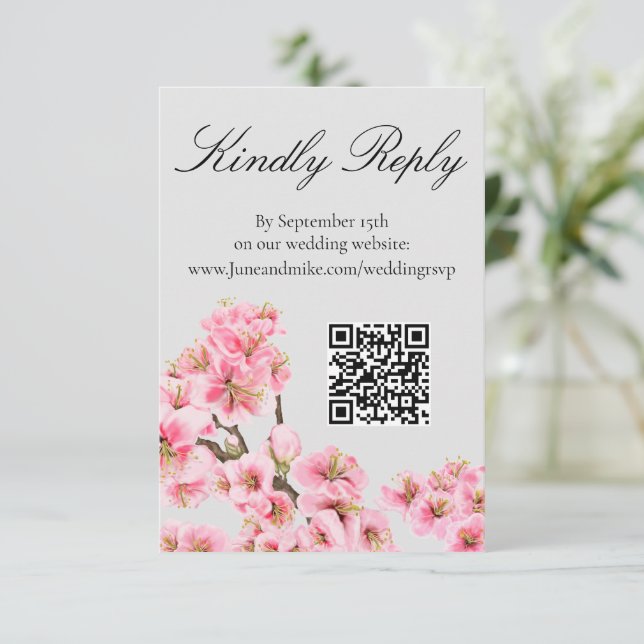 Cherry Blossom Begleitkarte (Stehend Vorderseite)