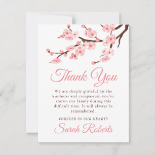 Cherry Blossom Beileid Vielen Dank Note Card Dankeskarte