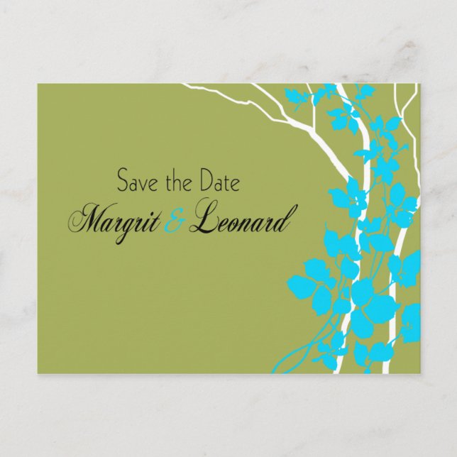 Cherry Blossom Bella Save the Date Ankündigungspostkarte (Vorderseite)