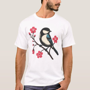 Cherry Blossom Bird - Frühlingsdienlichkeit Kunst T-Shirt