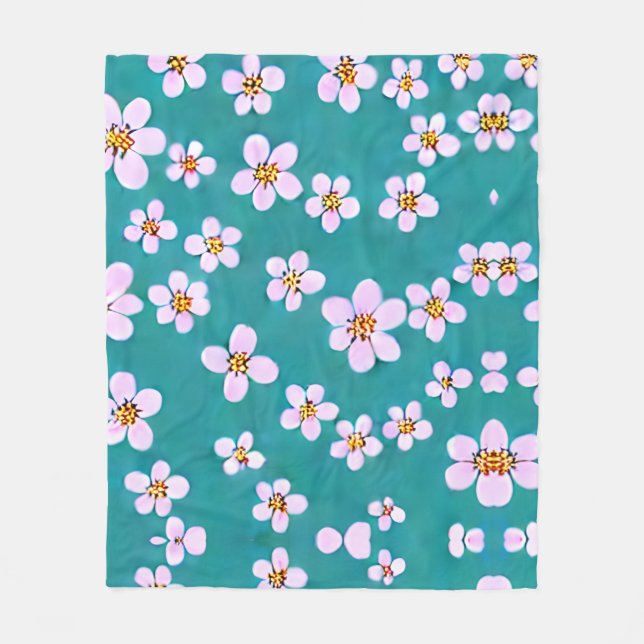 Cherry Blossom Blanket Fleecedecke (Vorderseite)