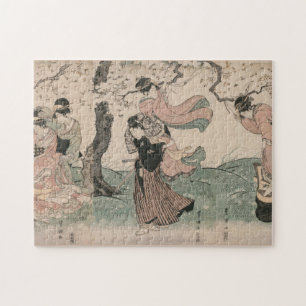 Cherry Blossom Blick im Frühjahr Japanisch Ukiyo-e Puzzle