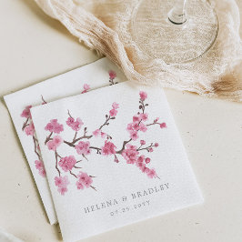 Cherry Blossom Bloom | Hochzeitscocktail Serviette
