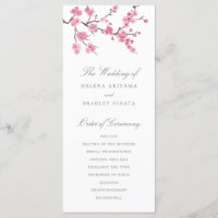 Cherry Blossom Bloom | Hochzeitsprogramm