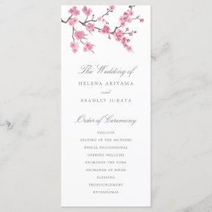 Cherry Blossom Bloom   Hochzeitsprogramm Programm