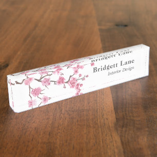 Cherry Blossom Bloom Name + Titel Namensplakette