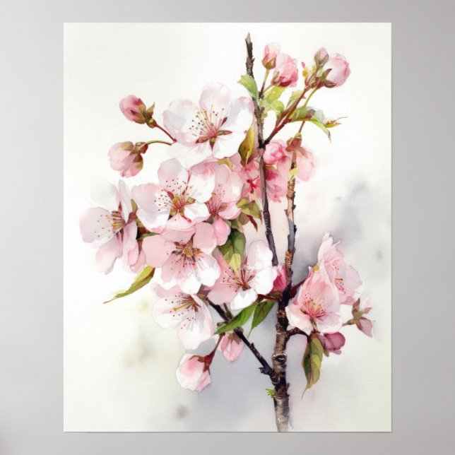 Cherry Blossom Blume Art Print Poster (Vorne)