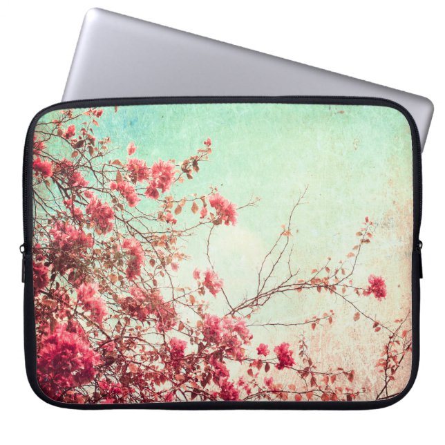 Cherry Blossom Blume Blumenrot 15" Laptop Case (Vorderseite)