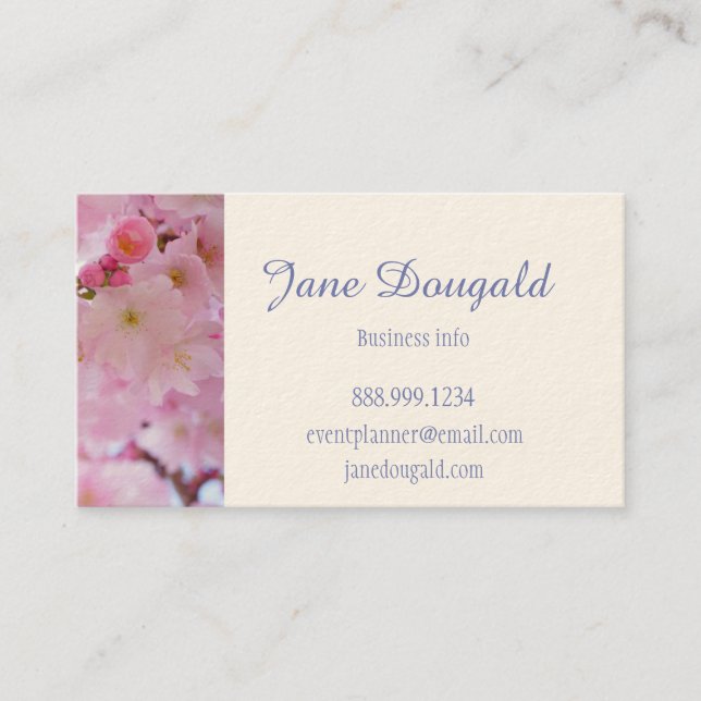 Cherry Blossom Blume Custom Business Card Visitenkarte (Vorderseite)