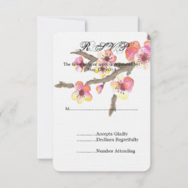 Cherry Blossom Blume Wedding RSVP
