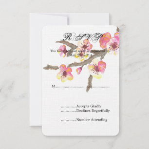 Cherry Blossom Blume Wedding RSVP