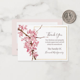 Cherry Blossom Blumenbeerdigung Beileid Beerdigung Mitteilungskarte