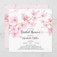 Cherry Blossom Blumendusche Einladung