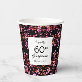 Cherry Blossom Blumenüberraschung Schwarzer Geburt Pappbecher