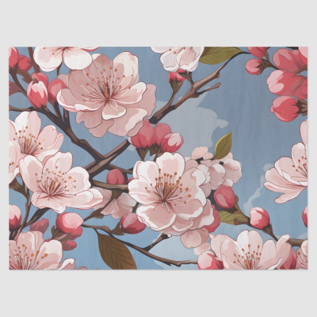 Cherry Blossom Blumenzwiebelpapier Seidenpapier (Vorderseite)