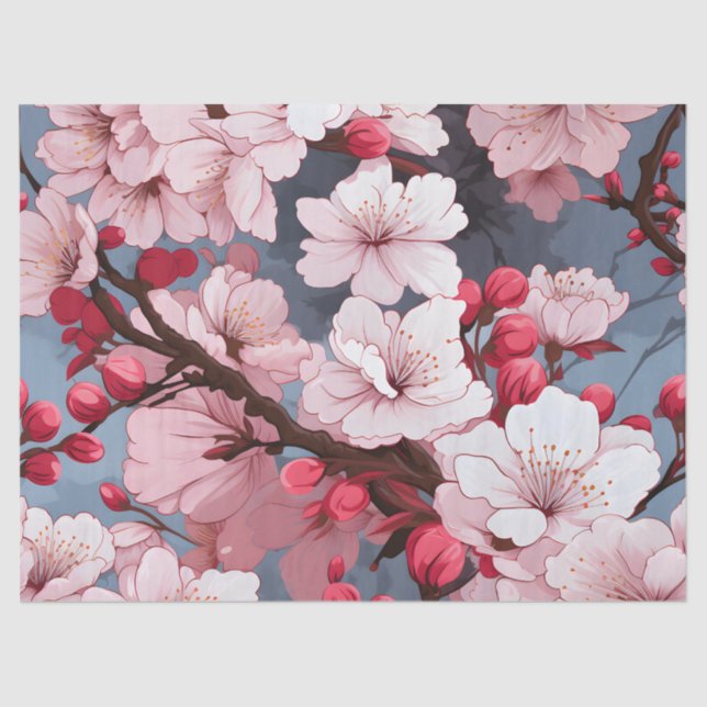 Cherry Blossom Blumenzwiebelpapier Seidenpapier (Vorderseite)