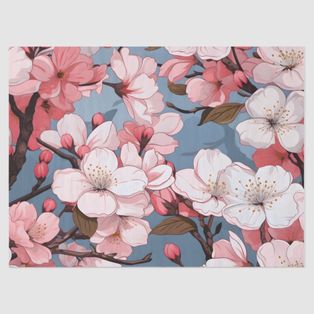 Cherry Blossom Blumenzwiebelpapier Seidenpapier (Vorderseite)