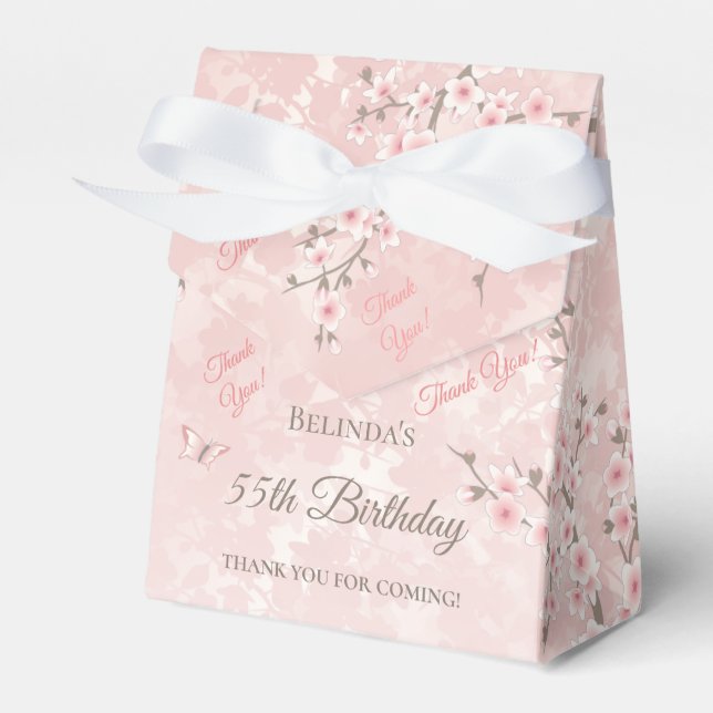 Cherry Blossom Blush Pink Birthday Gevor Box Geschenkschachtel (Vorderseite)