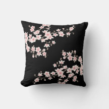 Cherry Blossom Blush Pink Black