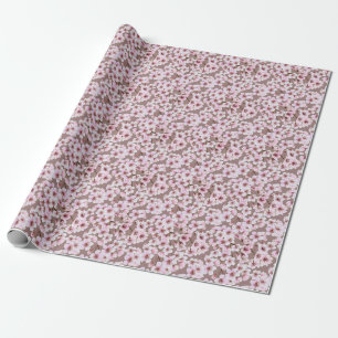 Cherry Blossom Branchen Wasserfarben Muster Geschenkpapier