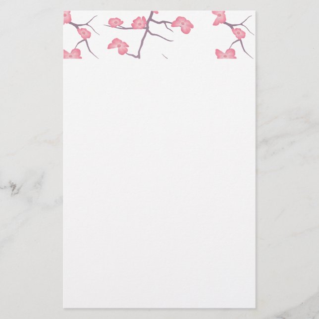 Cherry Blossom Branches Briefpapier (Vorderseite)