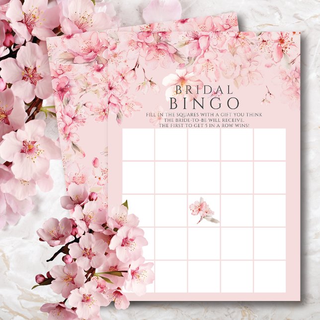 Cherry Blossom Brautparty Bingo Game Einladung (Von Creator hochgeladen)