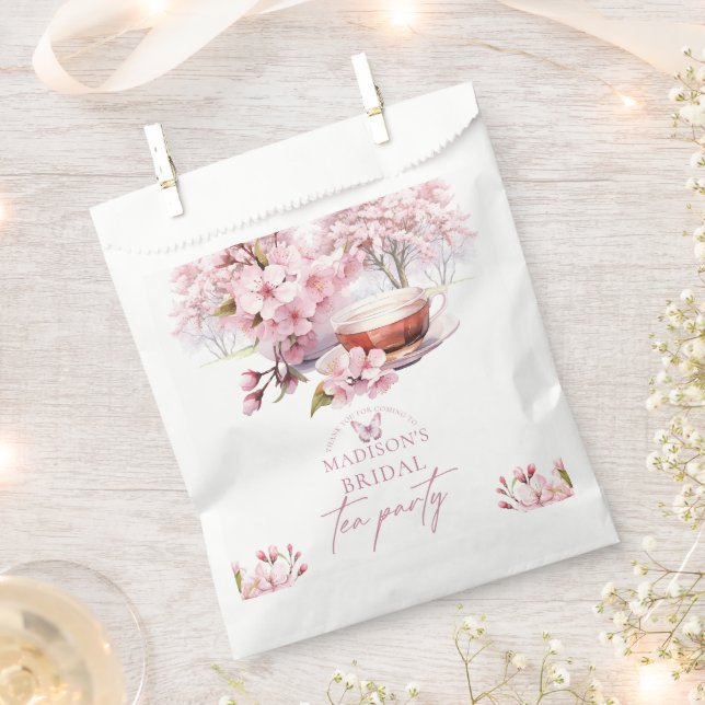 Cherry Blossom Bridal Tee Custom Geschenktütchen (Ausgeschnitten)