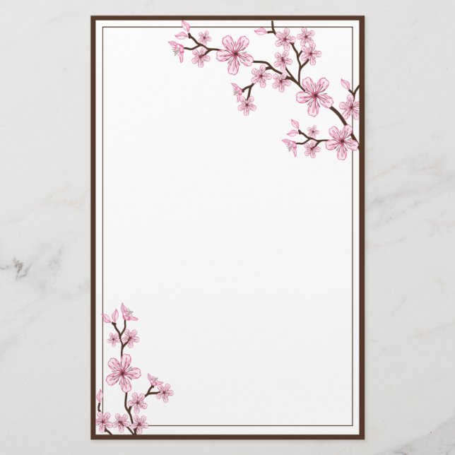 Cherry Blossom Briefpapier (Vorderseite)