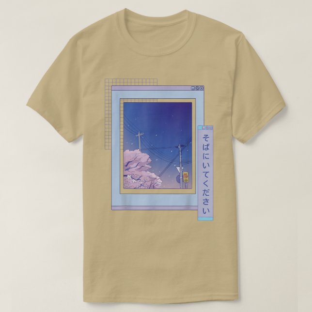 Cherry Blossom Browser Sakura Niedlich Anime Vapor T-Shirt (Design vorne)