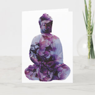 Cherry Blossom Buddha Karte