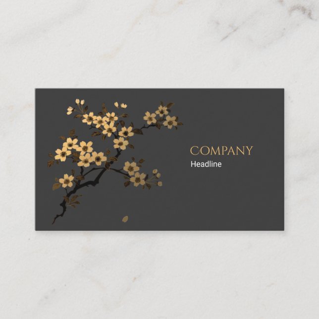 Cherry Blossom Business Card Visitenkarte (Vorderseite)