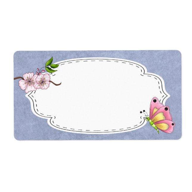 Cherry Blossom Butterfly Label (Vorne)