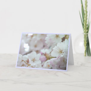 Cherry Blossom Card Weiße Blossom-Karte Persönlich Feiertagskarte