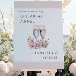 Cherry Blossom Champagne Wedding Probe Willkommen