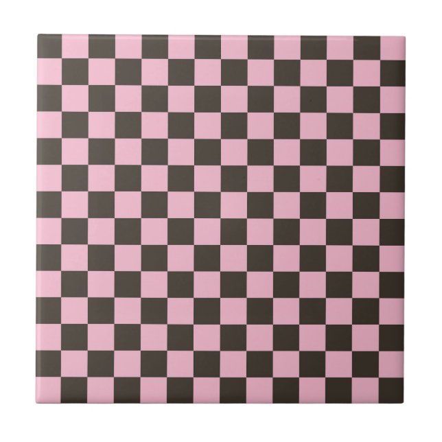 Cherry blossom checkered board pattern fliese (Vorderseite)