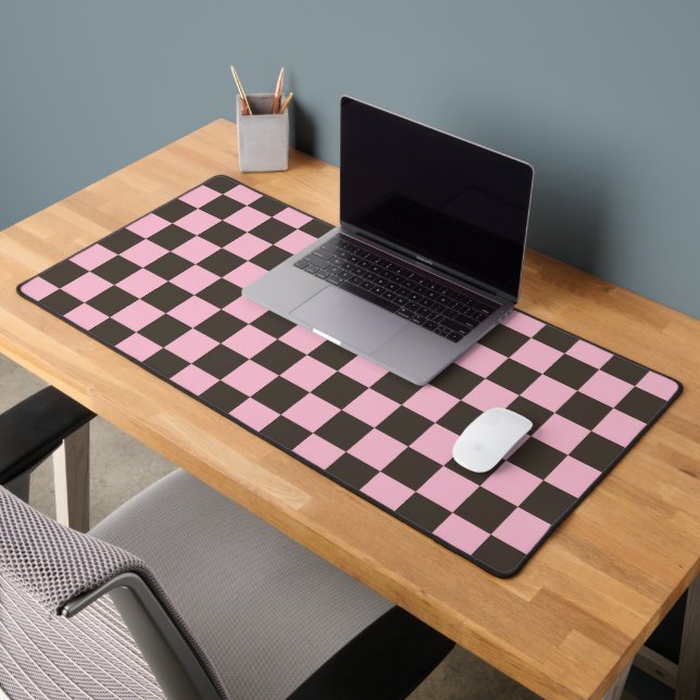 Cherry blossom checkered board pattern schreibtischunterlage (Büro 2)