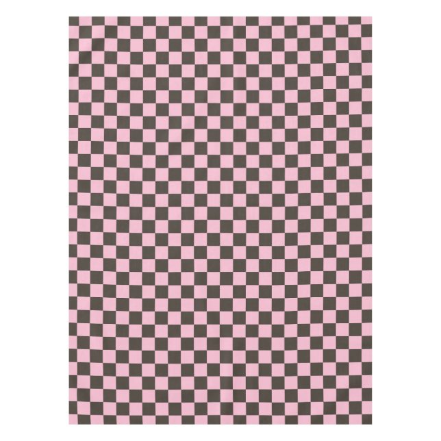 Cherry blossom checkered board pattern tischdecke (Vorderseite)